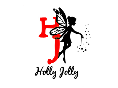 Holly jolly black brand design event logo red
