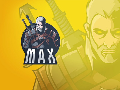 Witcher Mascot logo character design geralt of rivia lgoo design logodesign mascot mascot character mascot logo mascot logo design witcher