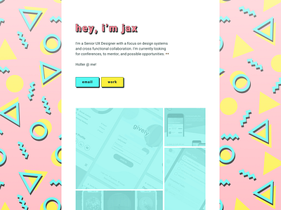 Personal Site 90s colorful design design system interface pattern portfolio retro styleguide uiux vintage web design