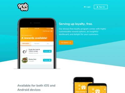 GrubBid Website Refresh clean gradient marketing modern redesign responsive ui web website