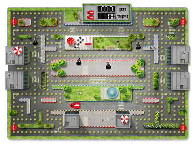Recycle Game app buildings city game illustration level design map pacman street urban