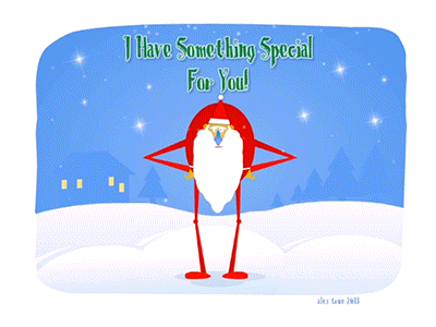 Warm Greetings! santa christmas gif illustration animation north pole vector snow animated claus holiday