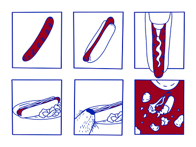 Life Cycle of a North American Hot Dog design illustration procreate scca