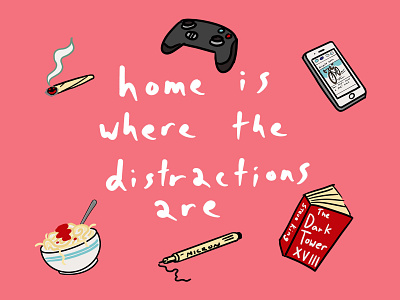 Distractions design illustration truth