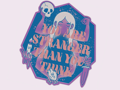You're stranger than you think comic design feels illustration print procreate scca spooky truth