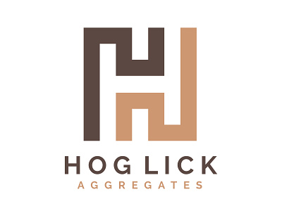 Hog Lick Aggregates Logo branding design logo vector