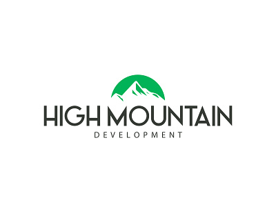 High Mountain Development Logo branding design logo vector