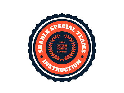 Shadle Special Teams Instruction Seal/Logo and Business Card branding design logo vector