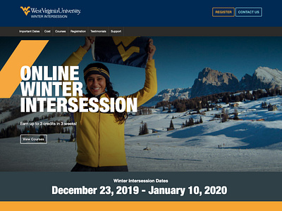 WVU Winter Intersession Website