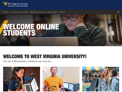 WVU Online Student Resources Website branding design marketing responsive typography web website
