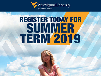 WVU Summer Term 2019 Info Screens branding design graphic design marketing typography vector