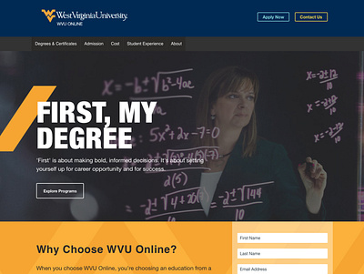 WVU Online Website branding design graphic design responsive website