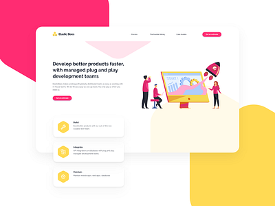 Elastic Bees - Home Page Web design