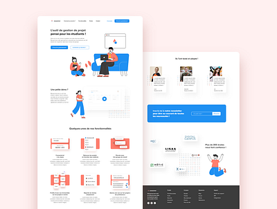 Homepage for a website product management tool design landing page logo ui uidesign web
