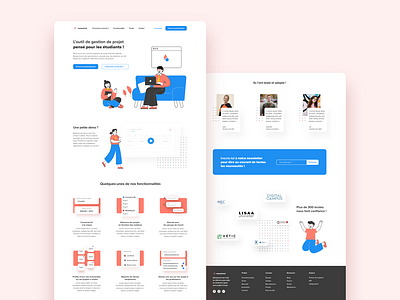 Homepage for a website product management tool