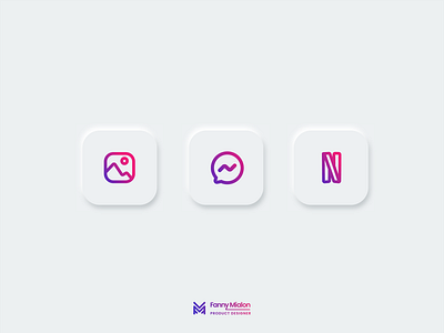 Icon Pack - 3 examples of my Neumorphism Icon Set for iOS 14