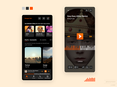 Soundcloud App Redesign 🎵 adobe xd adobexd app design design app designer redesign soundcloud ui ui design uiux uxui