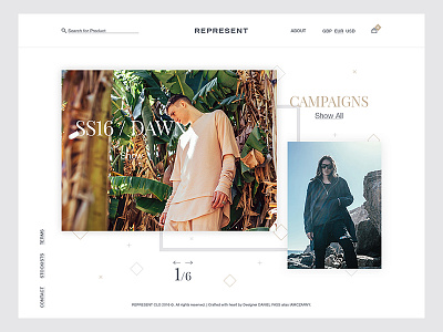 Fashion Page by Daniel Fass on Dribbble