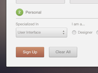 Modal Window account button buttons clean design down drop green input interface modal orange purple ui window