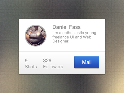 Profile avatar button clean design light profile ui ux web