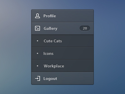 Menu clean design icons menu ui ux
