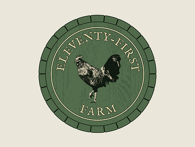 Eleventy-First Farm Logo branding design farm hobbit logo logo design rustic vintage