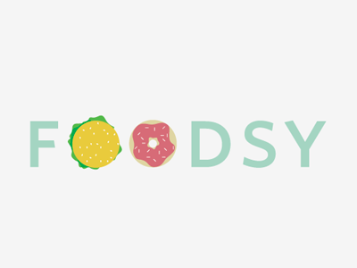 Food-themed unused concept burger donut food logo