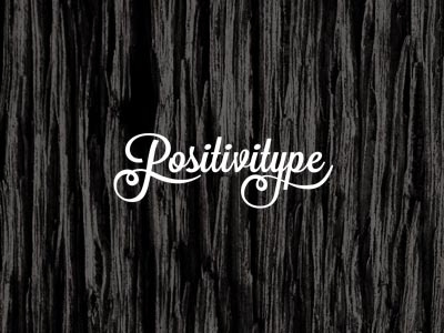 Positivitype Wordmark flourish handwriting p positivity script swoop type wordplay