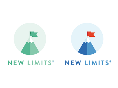 Mountain Logo blue clean flag geometric green logo mountain round simple vector