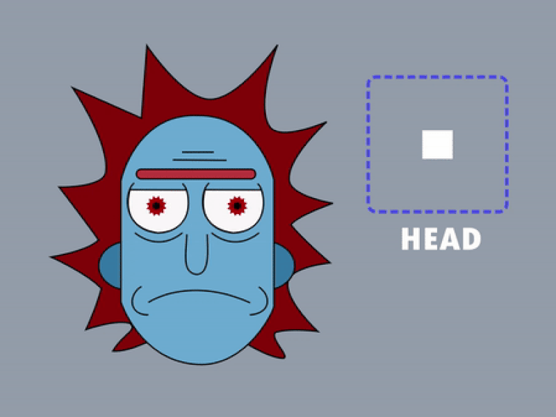 rick with red hair aftereffects animation illustration joystick n sliders motion graphics