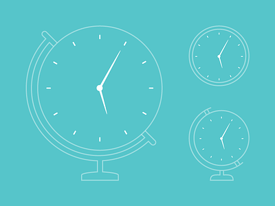 Time zone icon clock color design globe icon iconography icons symbol time