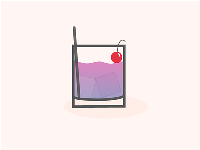 Purple Drank cocktail drink icon illustration internal purple