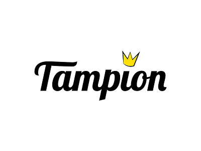 Tampion brand identity logo mark script typography