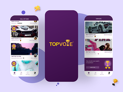 TOPVOTE branding dark theme design logo minimal ui ux voting