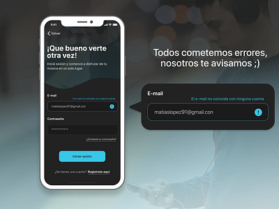 Mensaje de error design error error message figma iphone message ui uidesign user interface ux ux design uxwriting writing