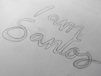 Iamsantos logo sketching logo type