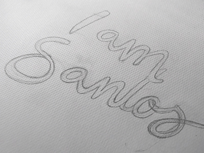 Iamsantos logo sketching