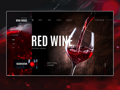 Wine house uidesign concept design restaurant restaurants ui uidesign uiux ux webdesign wine wine glass
