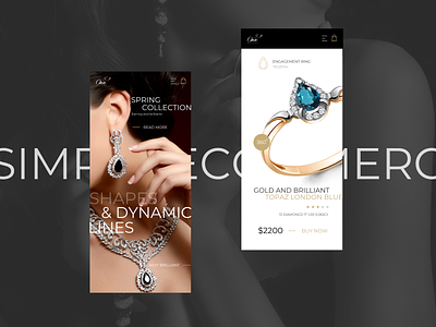 The One. Mobile version branding conceptual design jewelry shop luxury luxury design minimal rings uiux website