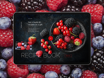 SMEG Receipe Book berries black branding luxury ui uiux web webdesign website