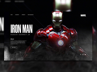 Landing page Iron man