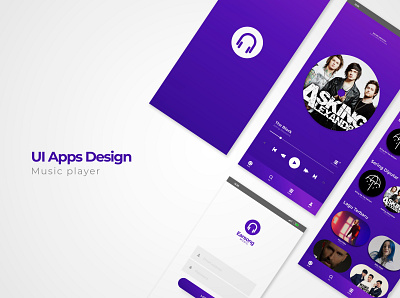 Music Player Apps adobexd branding design graphic designer logo typography ui uidesign uiux userinterface ux