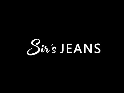 Sir's Jeans branding design graphic design identity illustration illustrator logo typography vector