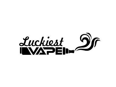 Luckiest Vape branding design graphic design identity illustration illustrator logo logotype luck luxury minimalist modern simple typography vape vector