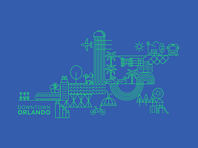 Downtown Orlando Brand branding branding and identity branding design design illustration illustrative branding illustrator logo