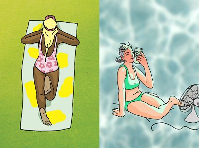 Summer Guide editorial girl character girls hot illustration illustrator spot summer