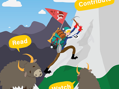 #1 Mountain Climber illustration mountain climbing vector