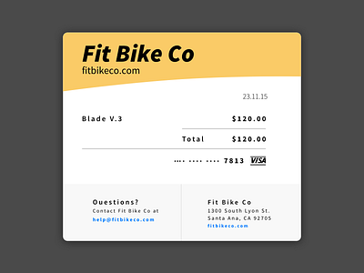 Daily UI #017 - Email Receipt 017 dailyui email receipt ui ui design