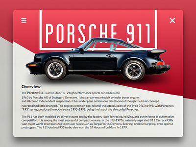 Daily UI #045 - Info Card 045 car dailyui info card porsche porsche 911 ui ui design