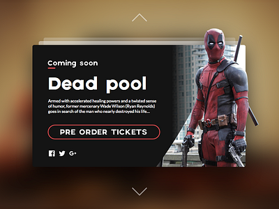 Daily UI #048 - Coming Soon 048 coming soon dailyui deadpool film ui ui design